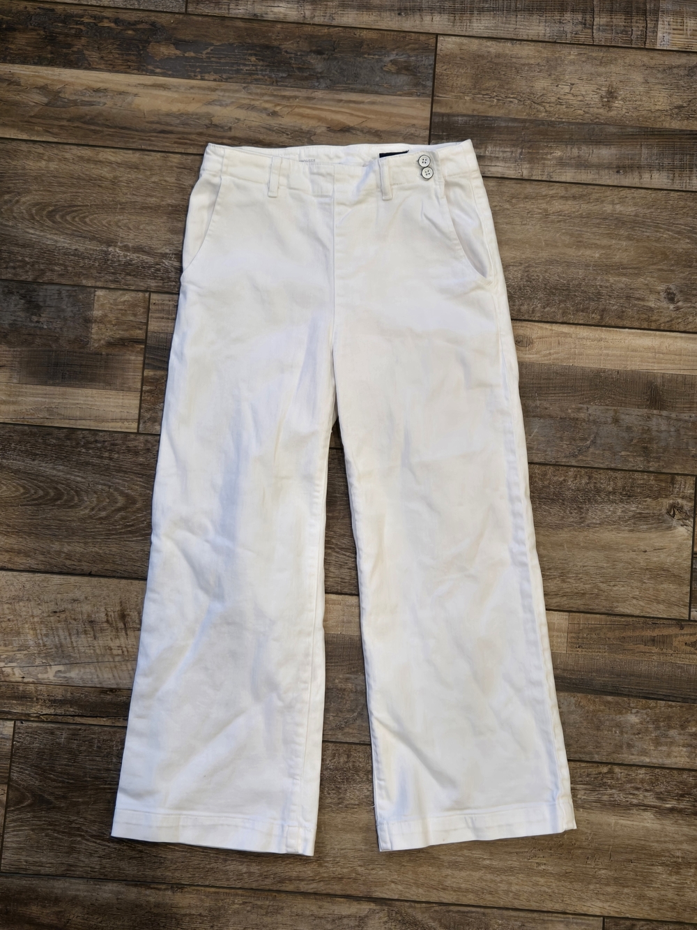 AG Adriano Goldschmied The Juliette Trouser Nautical Wide Leg Crop White 26